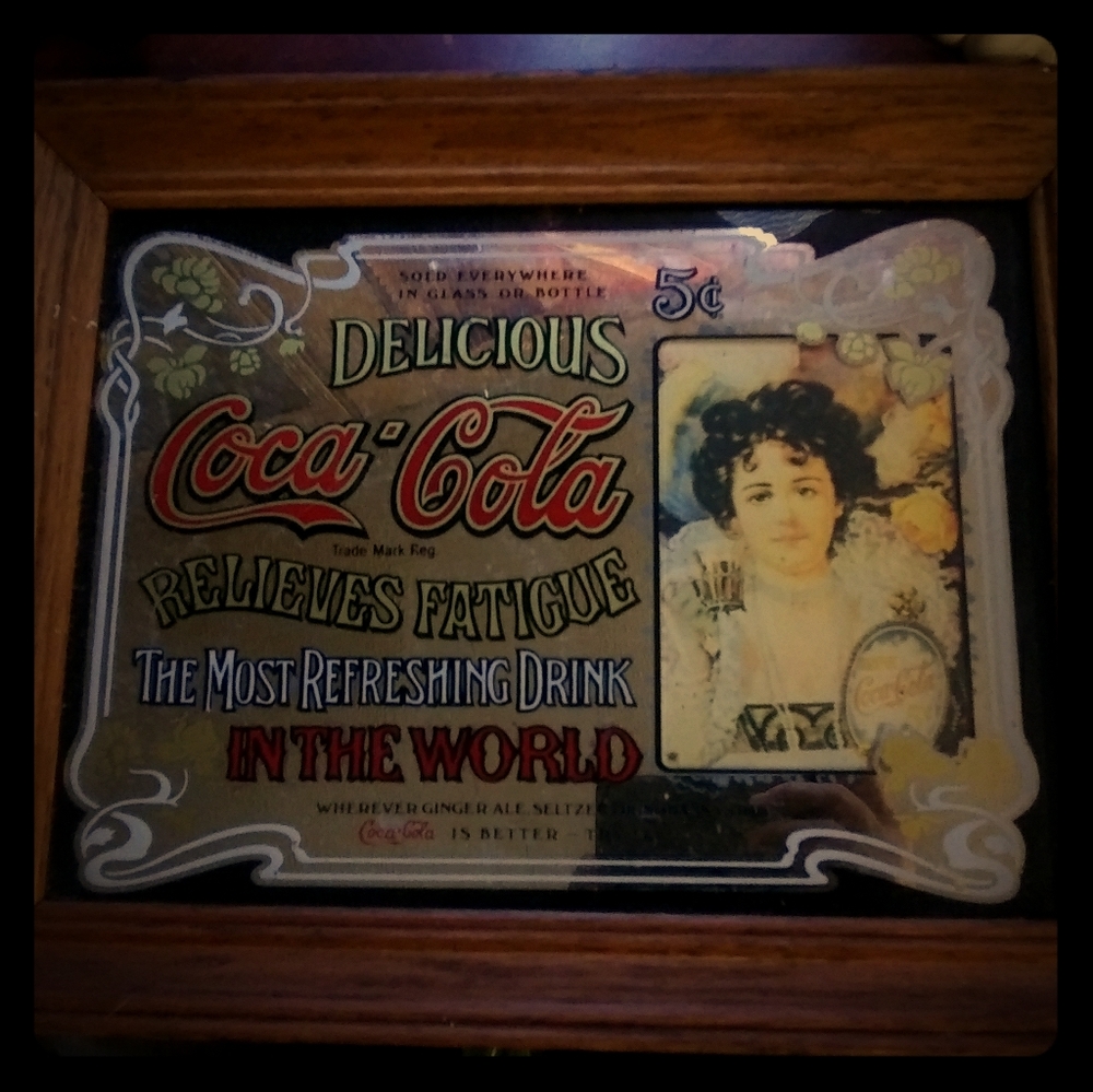 old coca cola mirror